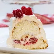 Raspberry Angel Food Cake