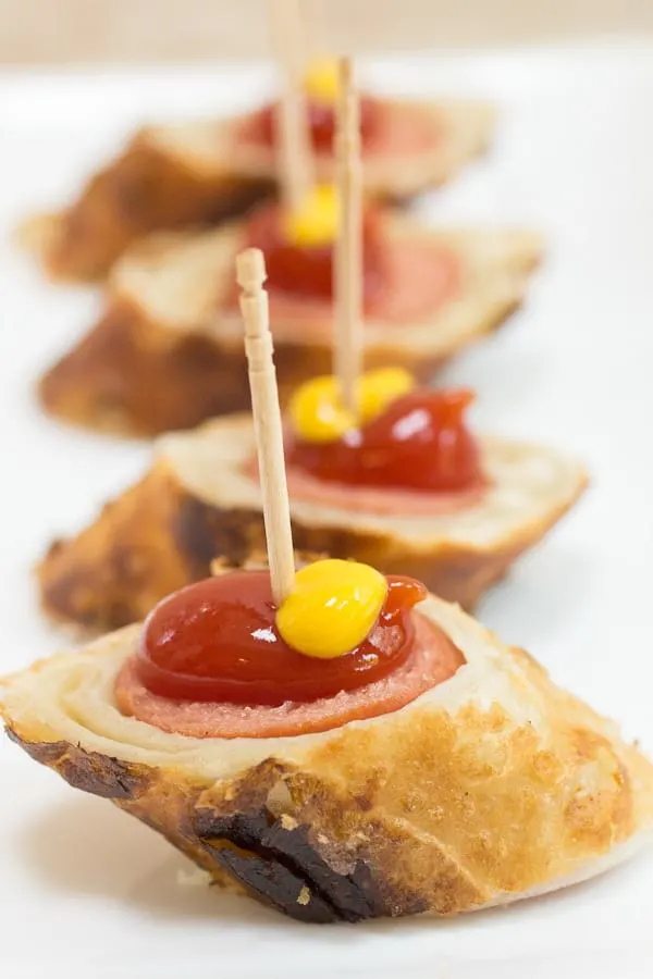 Tortilla Wrapped Hot Dog Appetizers