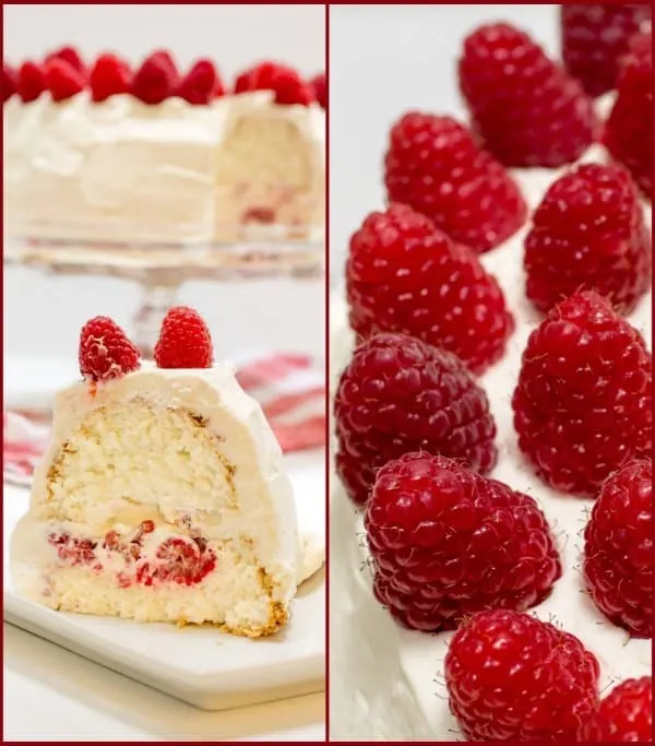 Raspberry Angel Food Cake