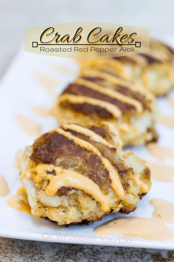 Crab Cakes with Roasted Red Pepper Aioli
