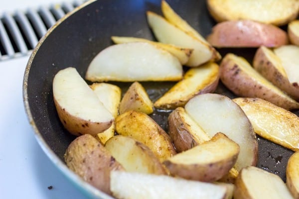 Pan Fried Potato Wedges