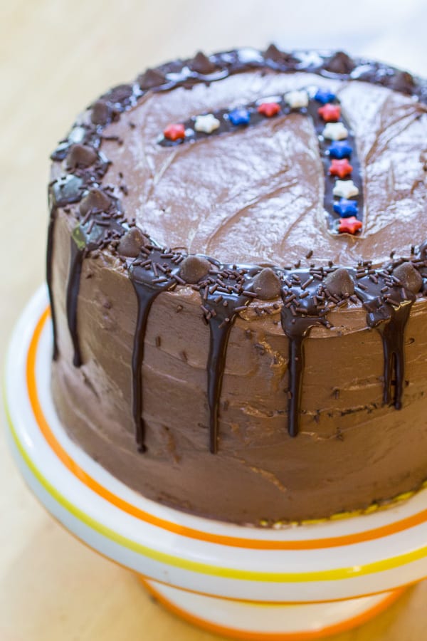 Quadruple Chocolate Birthday Cake