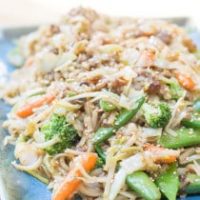 Sesame Vegetables with Rice Noodles