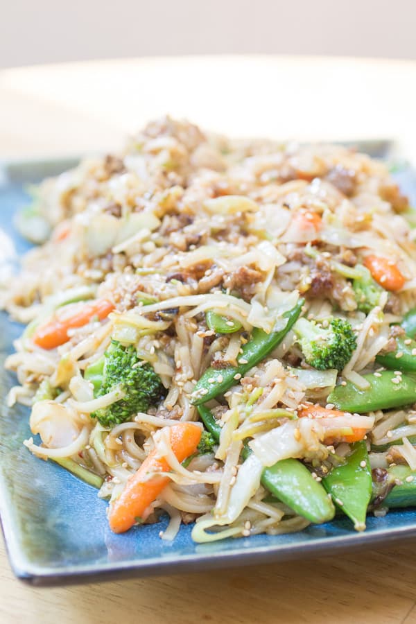 Sesame Vegetables with Rice Noodles – Or Whatever You Do