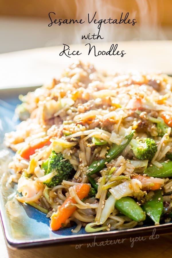 Sesame Vegetables Rice Noodles