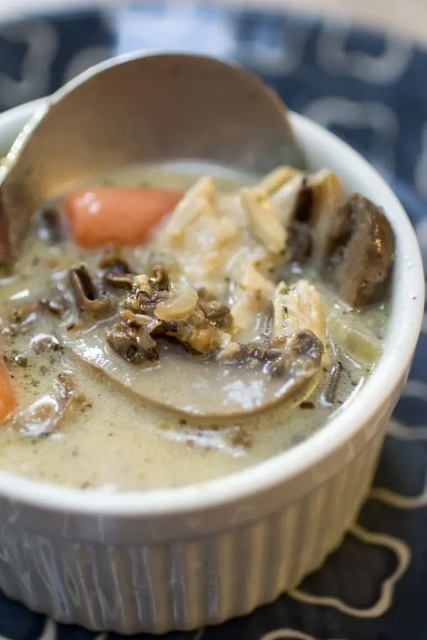 Creamy Chicken Mushroom Wild Rice Soup