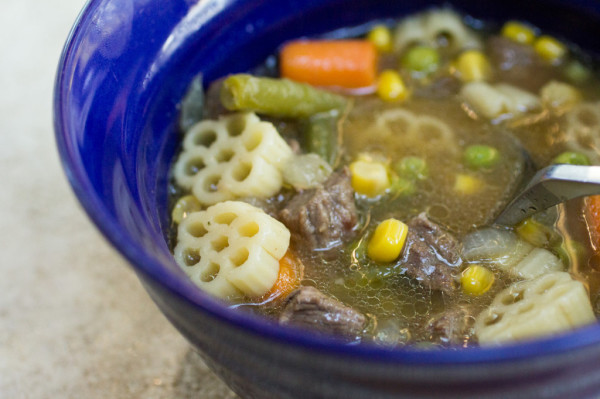 Slow Cooker Vegetable Beef Noodle-10