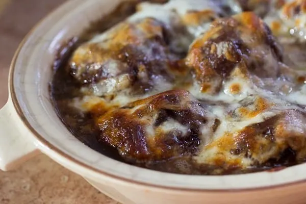 French Onion Stuffed Meatballs