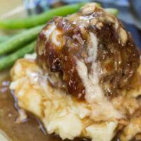 French Onion Stuffed Meatballs
