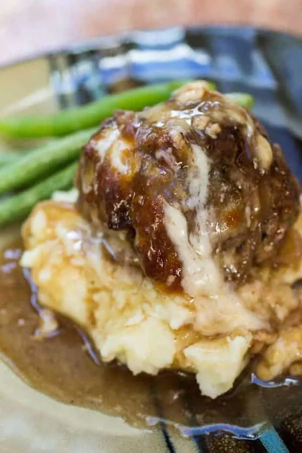 French Onion Stuffed Meatballs