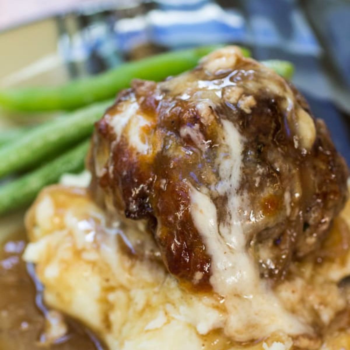 French Onion Stuffed Meatballs