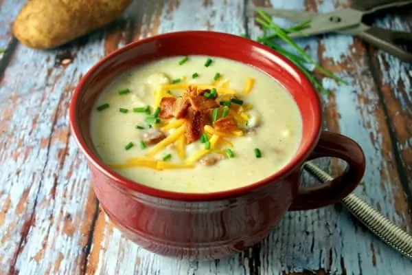 Baked Potato Soup - leftover mashed potato recipe idea