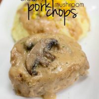 Homemade Creamy Mushroom Crock Pot Pork Chops