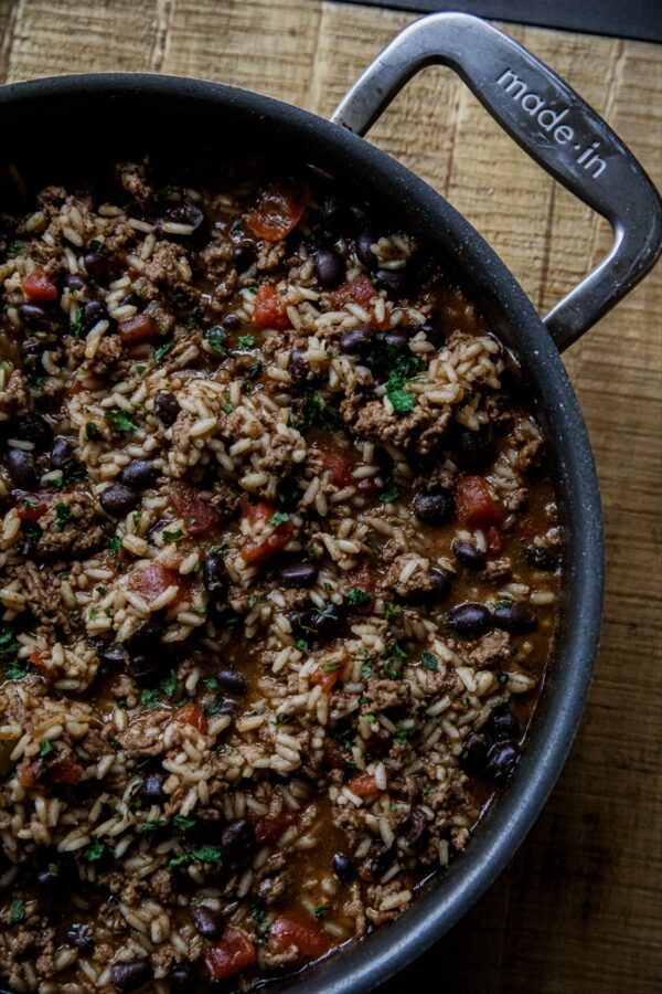 Easy Beef and Bean Taco Rice Skillet – Or Whatever You Do