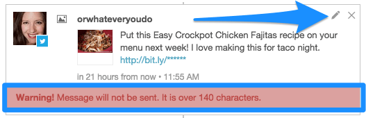 Twitter Over LImit Error CoSchedule