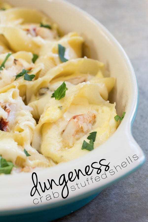 Dungeness Crab Alfredo Shells