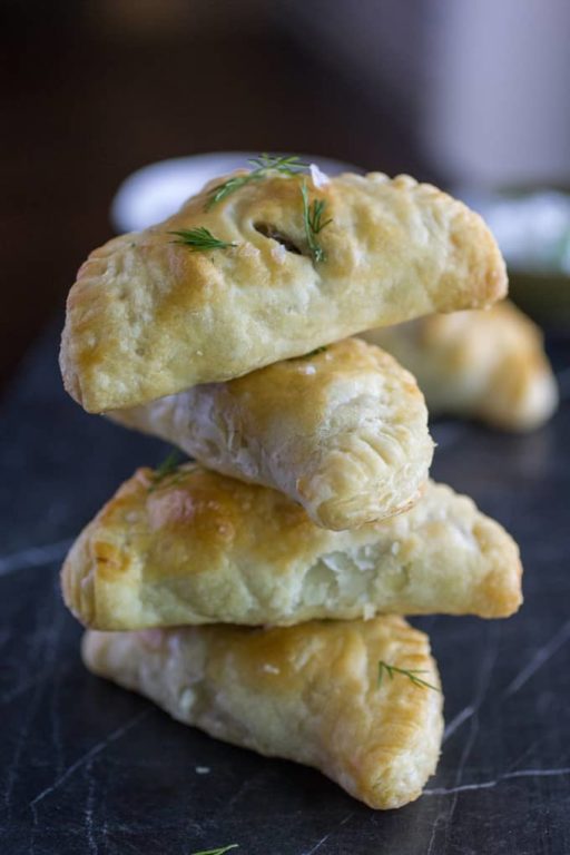 Greek Freak Ground Beef Empanadas Easy dinner recipe with feta and olives