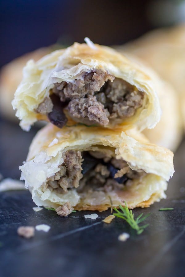 Greek Freak Ground Beef Empanadas | Easy dinner recipe with feta and olives