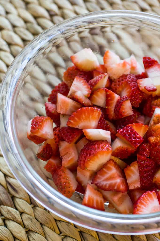 Cut Strawberries