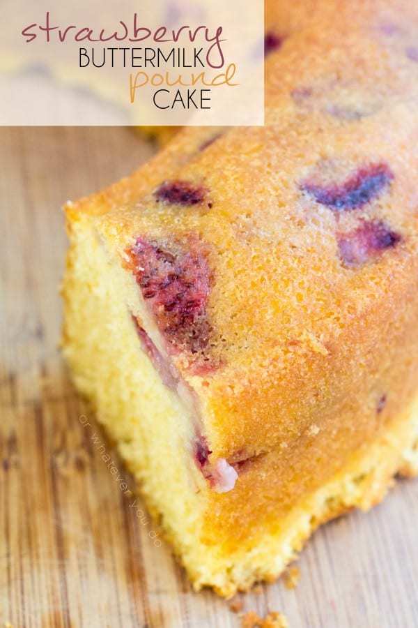 strawberry buttermilk pound cake 