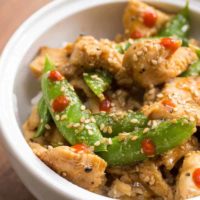 Sesame Chicken with Pea Pods
