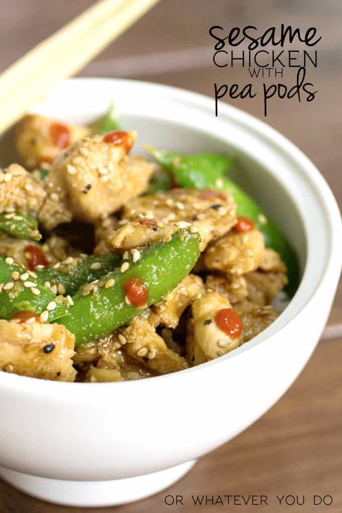 Sesame Chicken with Pea Pods