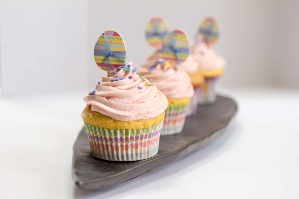 Strawberry Stuffed Cupcakes