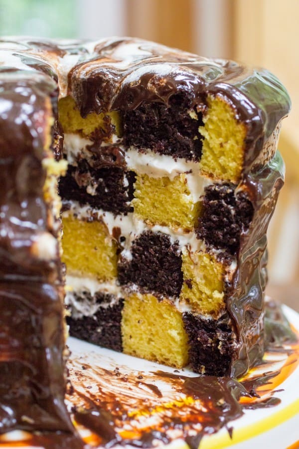 Fauxstess Checkerboard Marble Cake