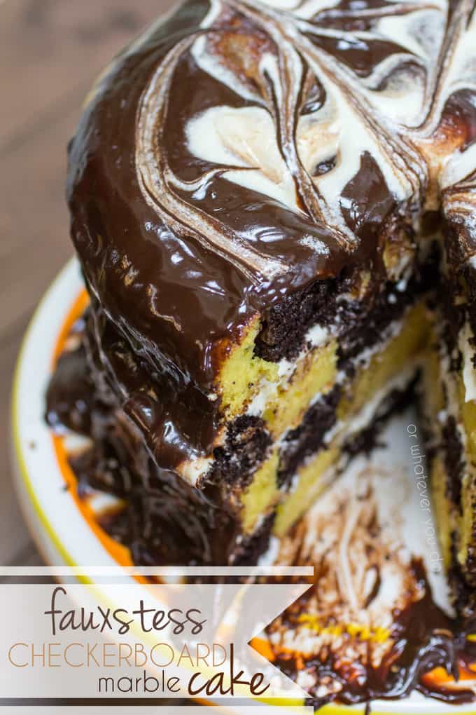 Fauxstess Checkerboard Marble Cake