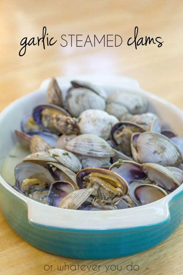 Garlic Steamed Clams with white wine