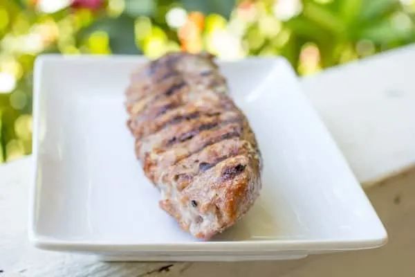 Grilled Pork Tenderloin with fresh herb sauce