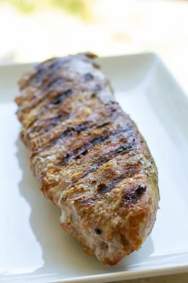 Grilled Pork Tenderloin with fresh herb sauce