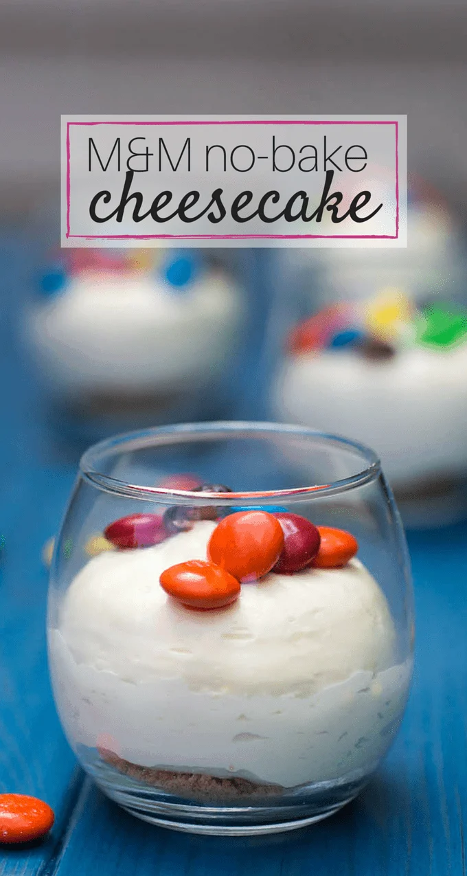 M&M No-Bake Cheesecake