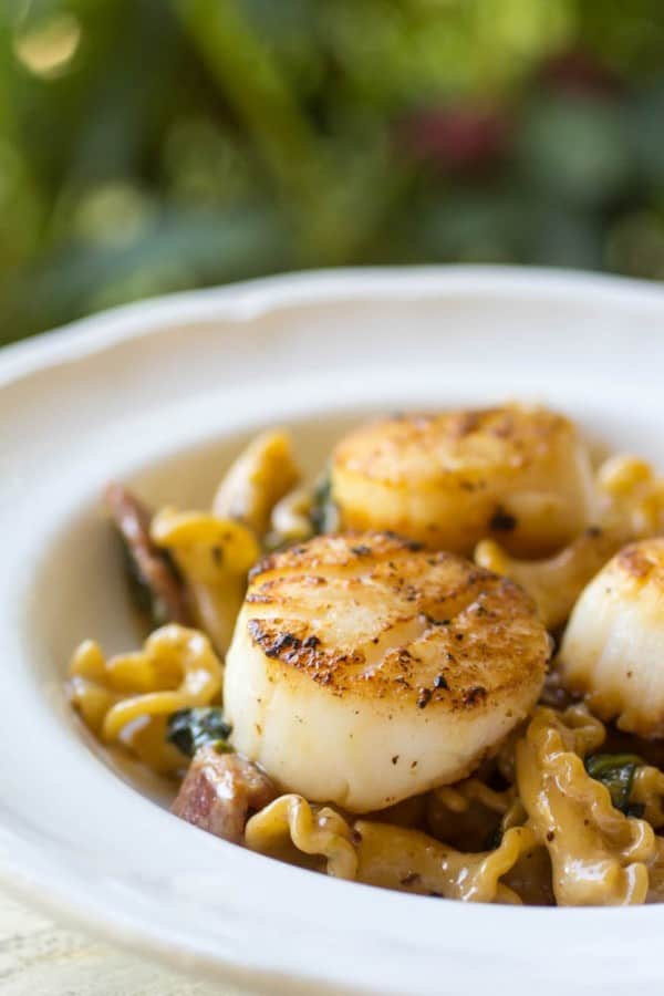 Pan Seared Sea Scallops with White Wine Garlic Cream Sauce-19