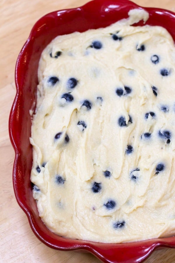 Lemon Blueberry Cornmeal Butter Cake