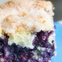 Lemon Blueberry Cornmeal Butter Cake
