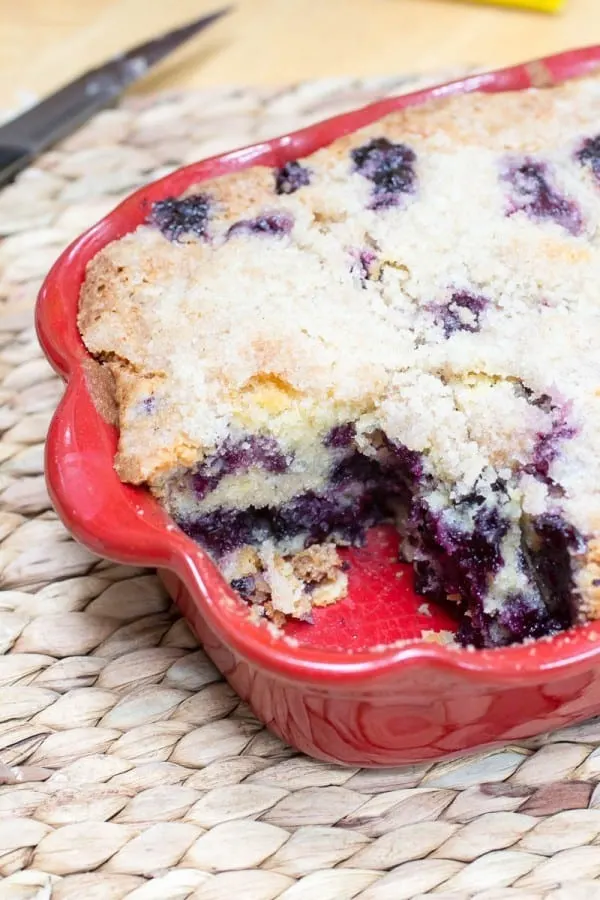 Lemon Blueberry Cornmeal Butter Cake