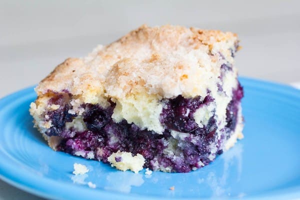 Lemon Blueberry Cornmeal Butter Cake