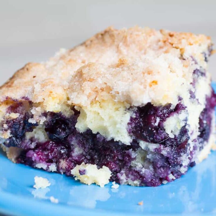 Lemon Blueberry Cornmeal Butter Cake
