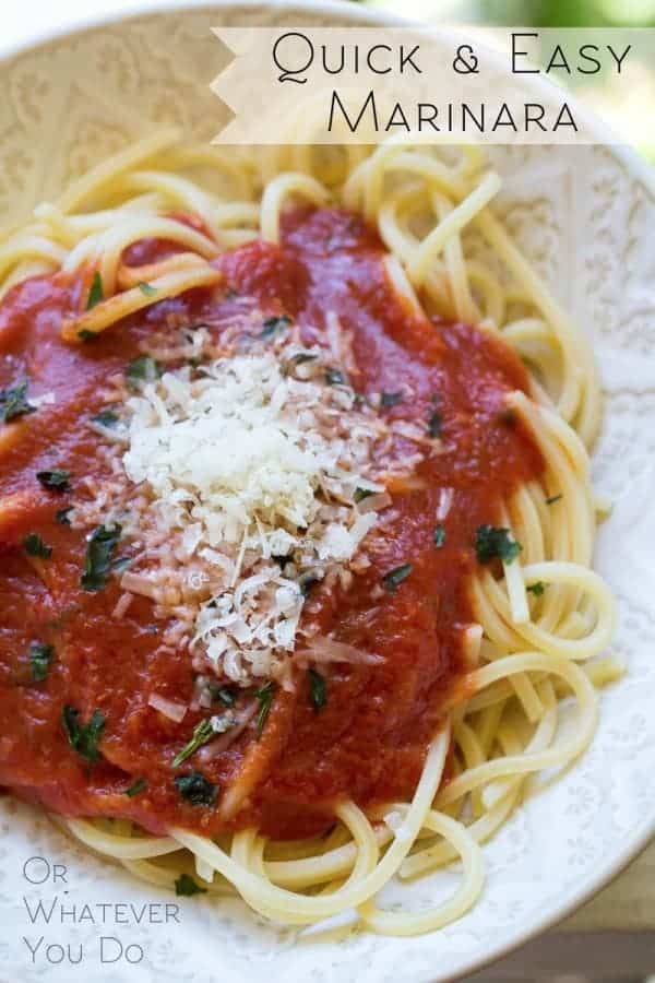 Quick And Easy Marinara