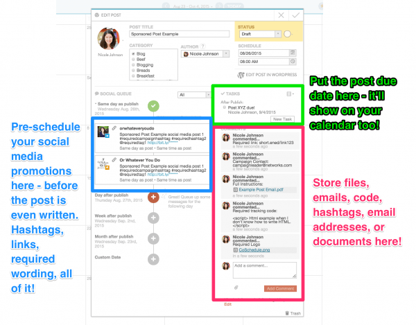 Organize Your Sponsored Post Schedule