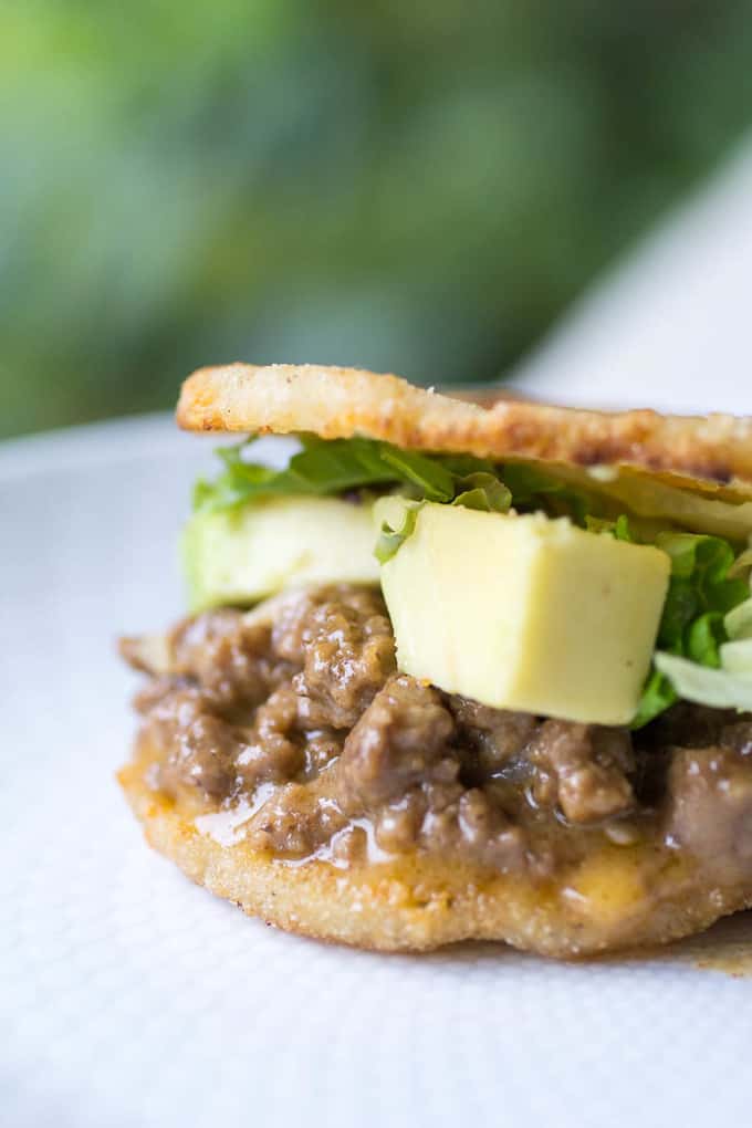 Beef and Avocado Arepa