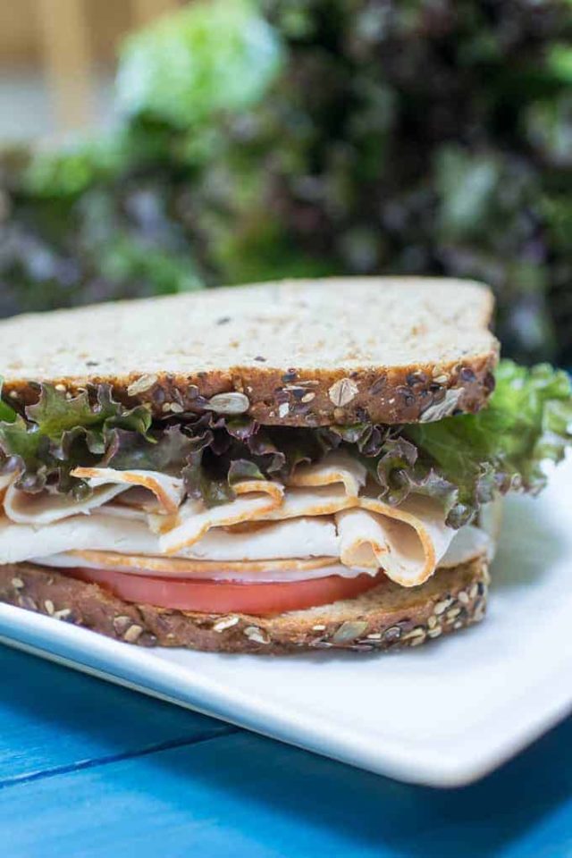 Simple AllNatural Sliced Turkey Sandwich