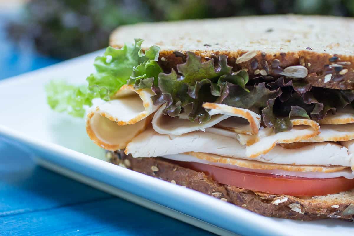 Simple AllNatural Sliced Turkey Sandwich