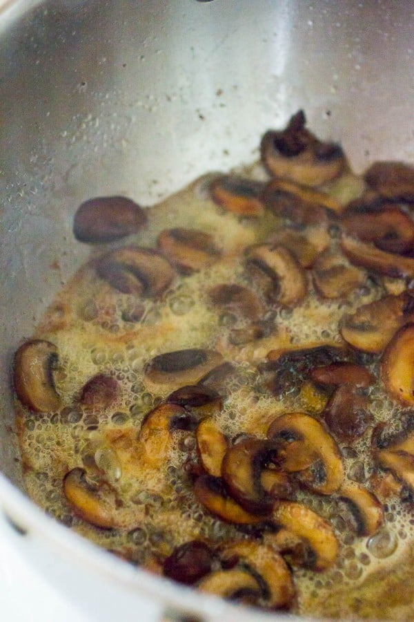 Skillet Tortellini with Mushroom Cream Sauce