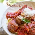 Tortellini and Mini Meatballs with Basil Marinara