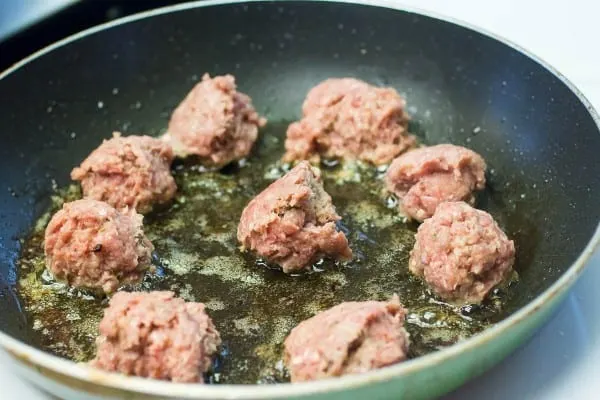 Tortellini and Mini Meatballs with Basil Marinara
