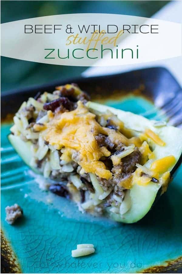 BEEF & WILD RICE Stuffed Zucchini