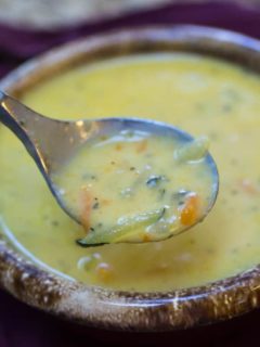 Use up some of those giant zucchinis your garden is blessing you with with an easy, creamy bisque.