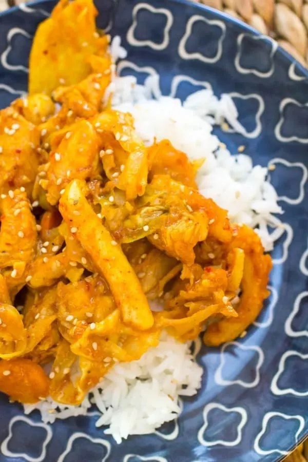 Korean Spicy Stir Fried Chicken and Vegetables